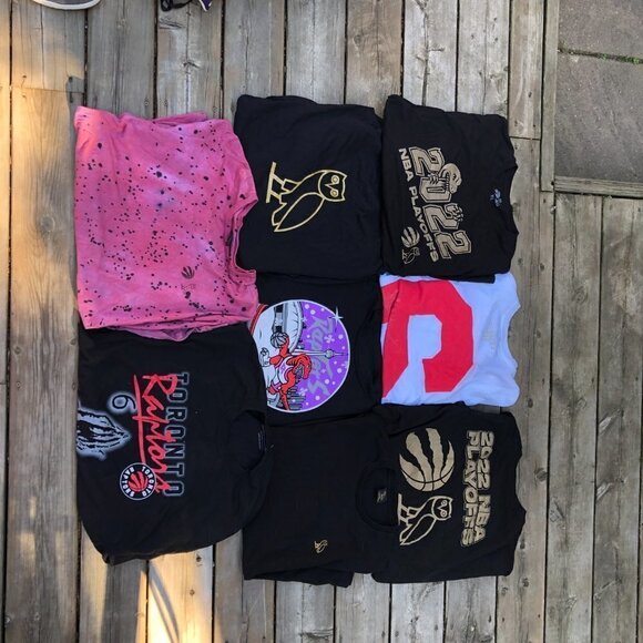 LOT OF 8 OVO Shirts Large Octobers Very Own X Toronto Raptors - Picture 6 of 6